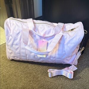 NWT Stoney Clover Lane Pink Heart Travel Bag